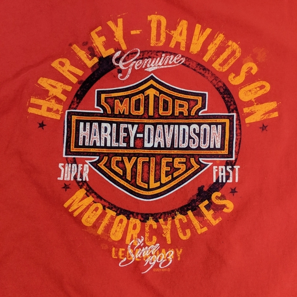 Harley-Davidson Dealership T-shirt Chicago Red XL - Picture 2 of 6